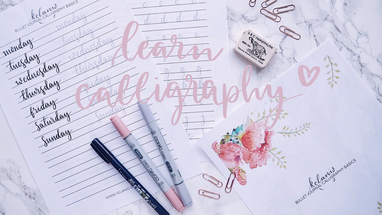 Cách viết bảng chữ cái Calligraphy đơn giản cho người mới bắt đầu