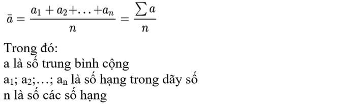 Cách tính trung bình cộng