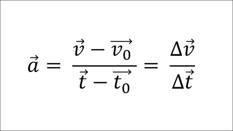 công thức tính gia tốc